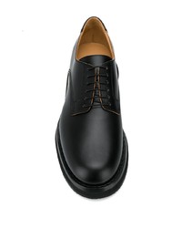 schwarze Leder Derby Schuhe von Jil Sander