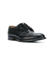 schwarze Leder Derby Schuhe von Church's