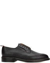 schwarze Leder Derby Schuhe von Thom Browne