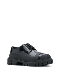 schwarze Leder Derby Schuhe von Dolce & Gabbana