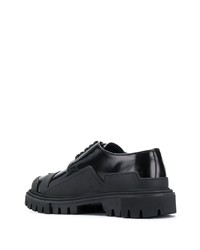 schwarze Leder Derby Schuhe von Dolce & Gabbana