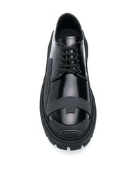 schwarze Leder Derby Schuhe von Dolce & Gabbana