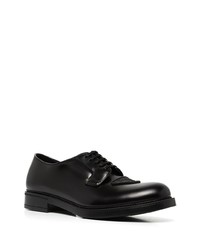 schwarze Leder Derby Schuhe von Prada