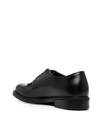 schwarze Leder Derby Schuhe von Prada