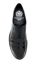 schwarze Leder Derby Schuhe von Alberto Fasciani