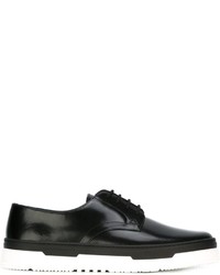 schwarze Leder Derby Schuhe von Valentino Garavani