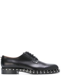 schwarze Leder Derby Schuhe von Valentino Garavani