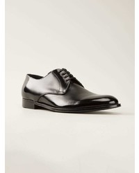 schwarze Leder Derby Schuhe von Dolce & Gabbana