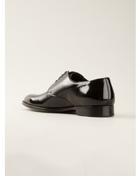 schwarze Leder Derby Schuhe von Dolce & Gabbana