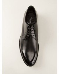 schwarze Leder Derby Schuhe von Dolce & Gabbana