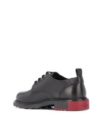 schwarze Leder Derby Schuhe von Valentino Garavani