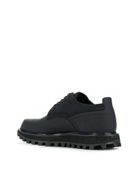 schwarze Leder Derby Schuhe von Dolce & Gabbana