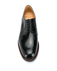 schwarze Leder Derby Schuhe von Church's