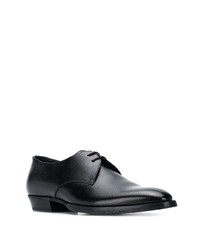 schwarze Leder Derby Schuhe von Saint Laurent