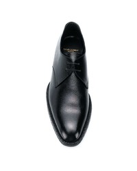 schwarze Leder Derby Schuhe von Saint Laurent