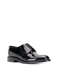 schwarze Leder Derby Schuhe von Saint Laurent