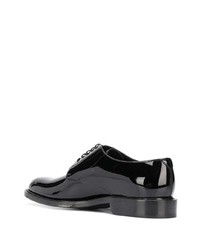 schwarze Leder Derby Schuhe von Saint Laurent