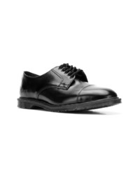 schwarze Leder Derby Schuhe von Gosha Rubchinskiy