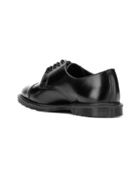 schwarze Leder Derby Schuhe von Gosha Rubchinskiy