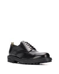 schwarze Leder Derby Schuhe von Officine Creative