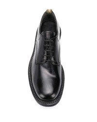 schwarze Leder Derby Schuhe von Officine Creative