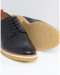 schwarze Leder Derby Schuhe von Zign Shoes