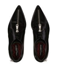 schwarze Leder Derby Schuhe von Dolce & Gabbana