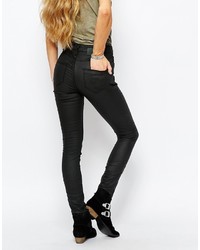 schwarze enge Jeans aus Leder von Blend She
