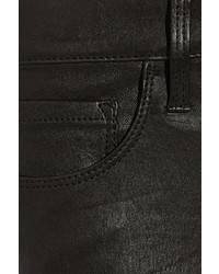 schwarze enge Jeans aus Leder von Frame Denim