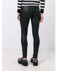 schwarze enge Jeans aus Leder von AG Jeans