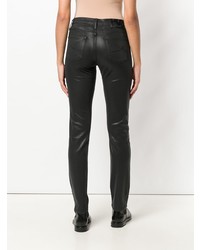 schwarze enge Jeans aus Leder von Jacob Cohen