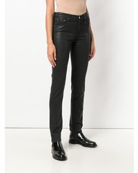 schwarze enge Jeans aus Leder von Jacob Cohen