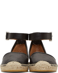 schwarze Leder Espadrilles von Marc by Marc Jacobs