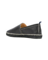 schwarze Leder Espadrilles von Castaner