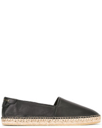schwarze Leder Espadrilles von Givenchy