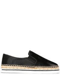 schwarze Leder Espadrilles von Jimmy Choo