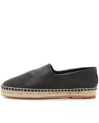 schwarze Leder Espadrilles von Opening Ceremony