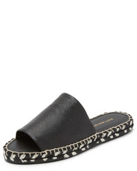 schwarze Leder Espadrilles von Matt Bernson