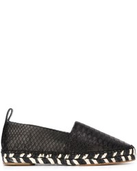 schwarze Leder Espadrilles von Proenza Schouler