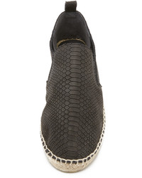 schwarze Leder Espadrilles von Vince