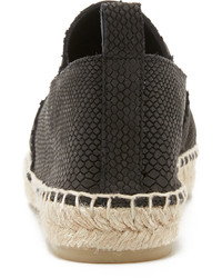 schwarze Leder Espadrilles von Vince