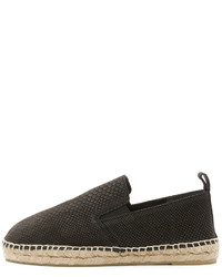 schwarze Leder Espadrilles von Vince