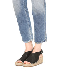 schwarze Leder Espadrilles von Rag & Bone