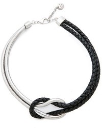 schwarze Leder Halskette von Gar-De