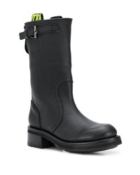 schwarze Leder mittelalte Stiefel von Ash