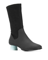 schwarze Leder mittelalte Stiefel von Camper