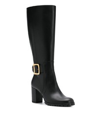 schwarze Leder mittelalte Stiefel von Bally