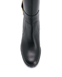 schwarze Leder mittelalte Stiefel von Bally