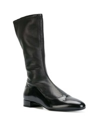 schwarze Leder mittelalte Stiefel von Giorgio Armani