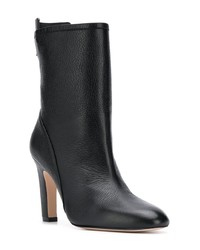 schwarze Leder mittelalte Stiefel von Stuart Weitzman